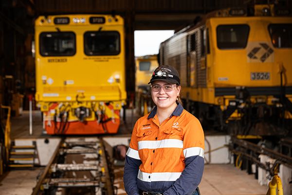 Georgia finds her spark working on locomotives